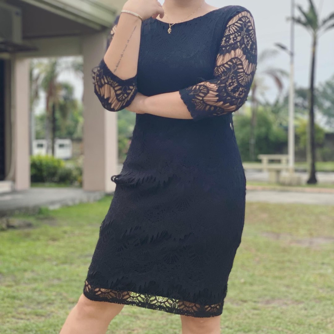 Peacocks black best sale lace dress