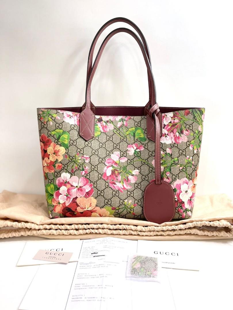 PL Gucci Flower tote bag 2018 with clochette db booklet controllato canvas sample copy rec Barang Mewah Tas Dompet di Carousell