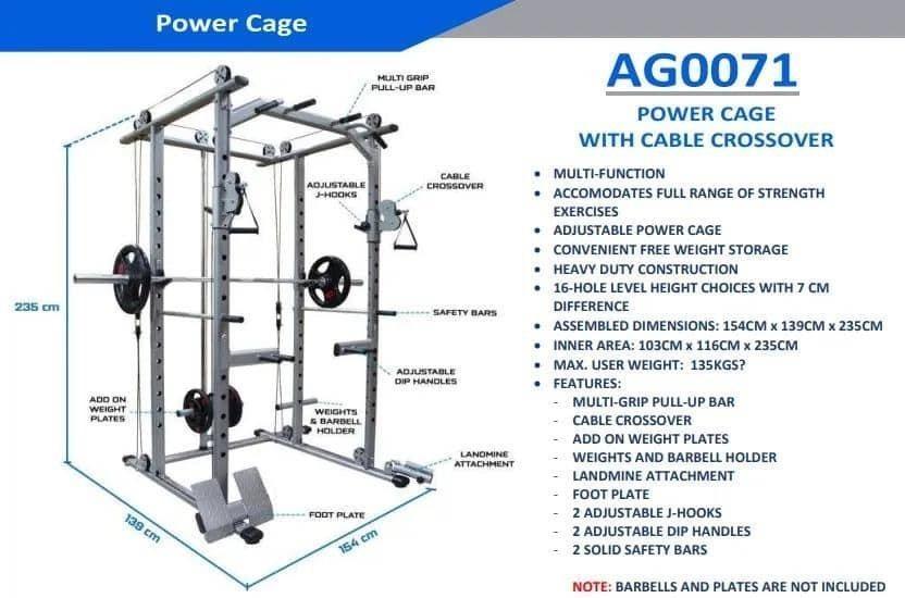 Power Cage with Cable Crossover (Category: Weights & Dumbbells) located in Manila. Submitted by sportshubb (Listing ID 1180153407, Image 1). Description: Power Cage with Cable Crossover 32,000 Php FOR : TM - 09553905436 SMART - 09693536529 We can do door to door cash-on-delivery (COD) within Metro Manila Area or provincial area within selected places in Luzon. Shipping: Nationwide Shipping fee will be shouldered by the customers..