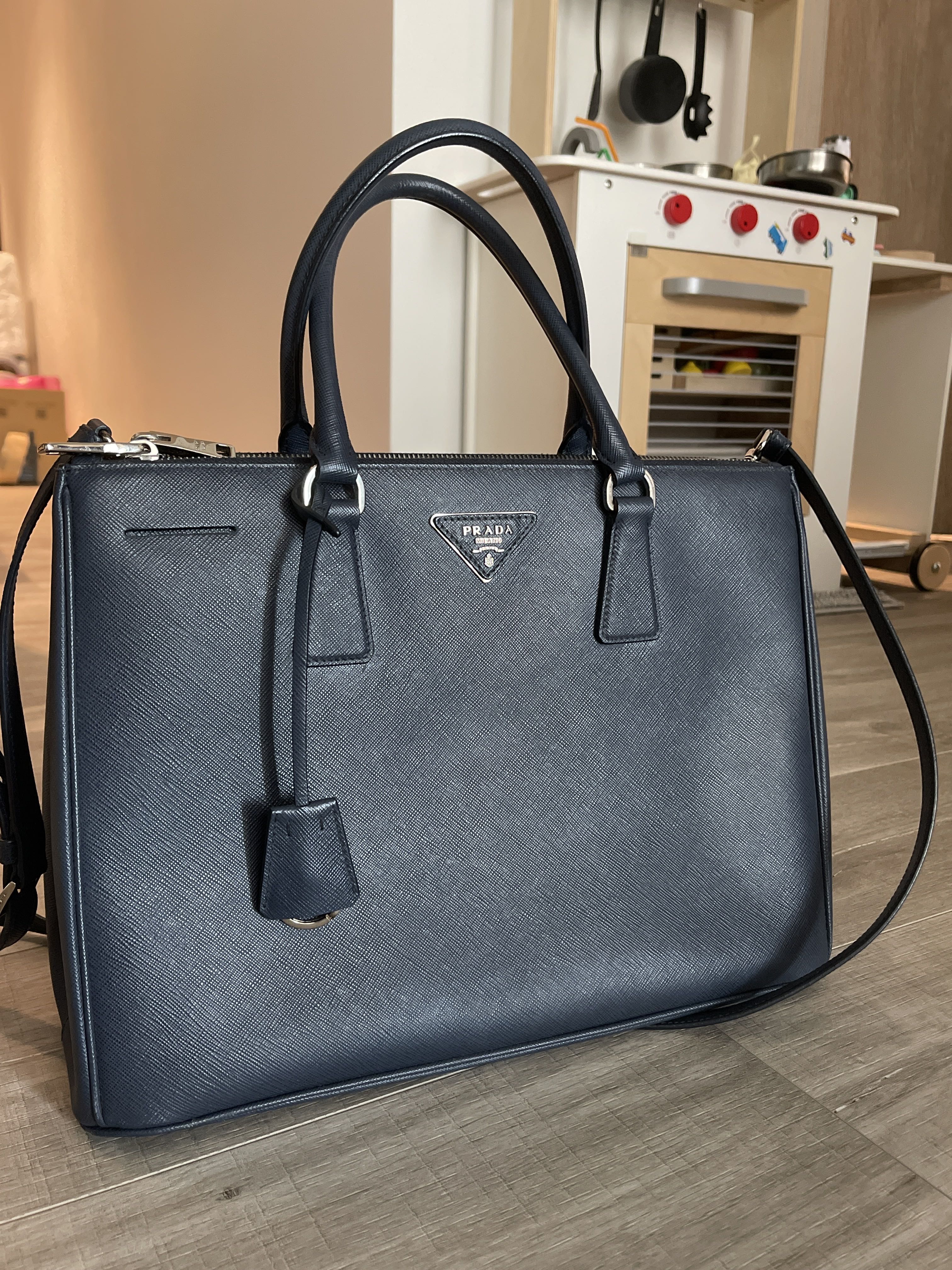Prada Galleria Saffiano Leather Bag w/ Silver Hardware