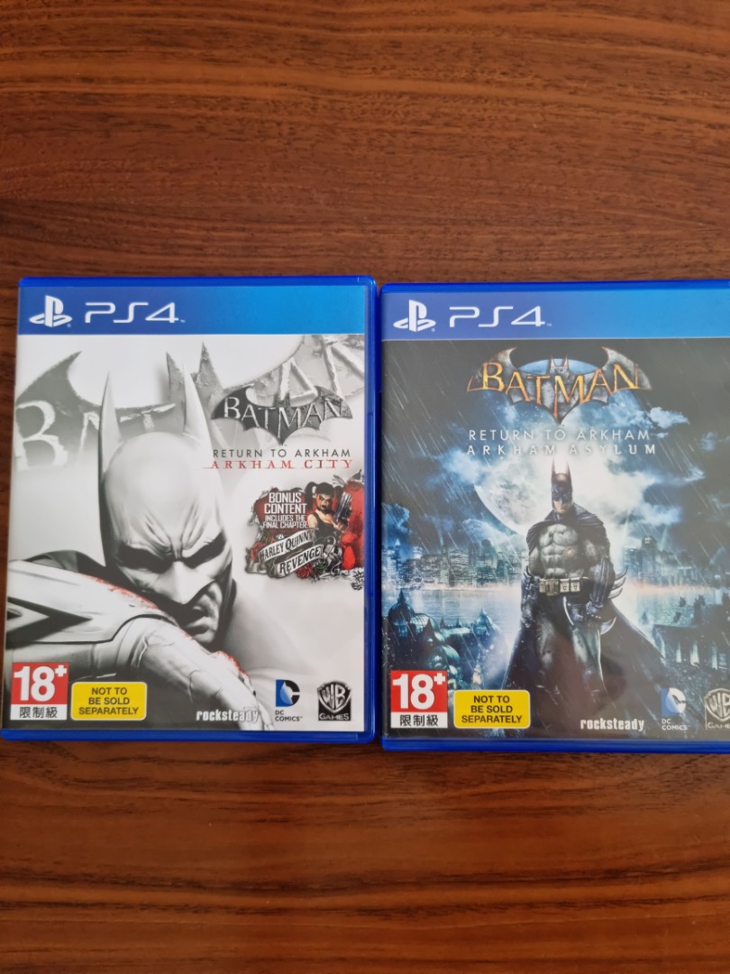 PS4] Batman - Return to Arkham City and Return to Arkham Asylum, Video  Gaming, Video Games, PlayStation on Carousell