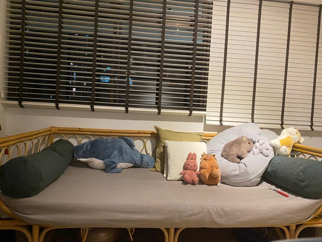 Rattan sofa/daybed, Furniture & Home Living, Furniture, Sofas on Carousell