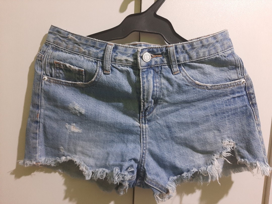 Ripped Beach Maong Short, Women's Fashion, Bottoms, Shorts on Carousell