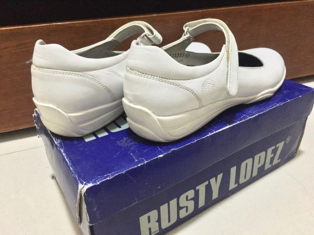 rusty lopez white shoes