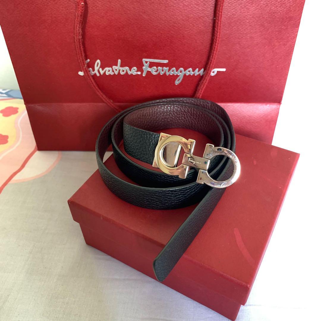 Maroon hotsell ferragamo belt