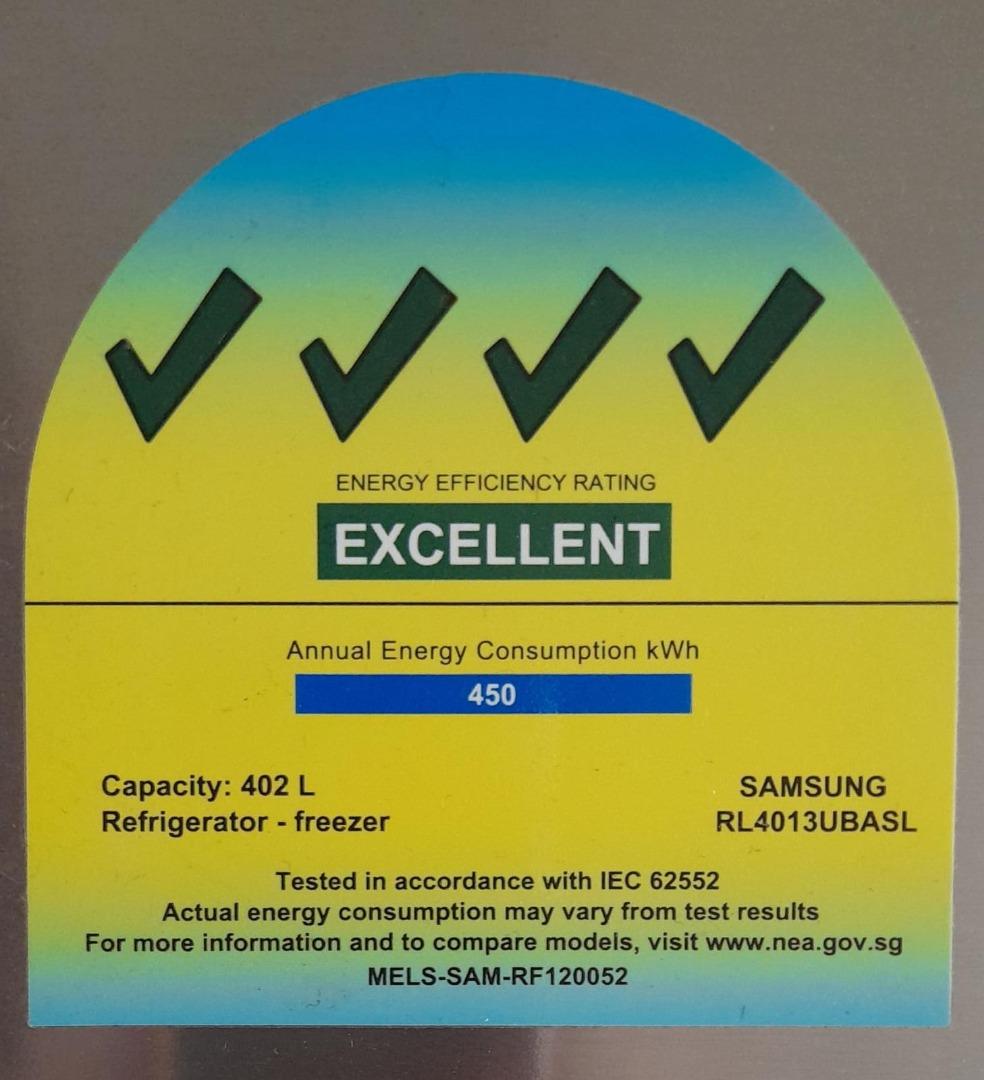 Samsung Refrigerator Energy Savings 4 ticks, TV & Home Appliances