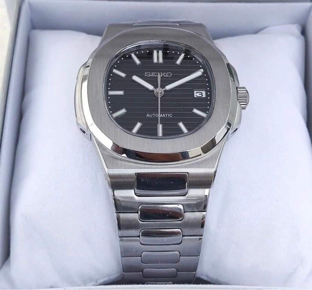 seiko mods (Category: Luxury Watches) located in Quezon City. Submitted by goodollovedgoods (Listing ID 1180178681, Image 1). Description: Seiko Patek philippe nautilus Mods Everything is brand new Pre order 1 week We have other styles Helping a friend out .
