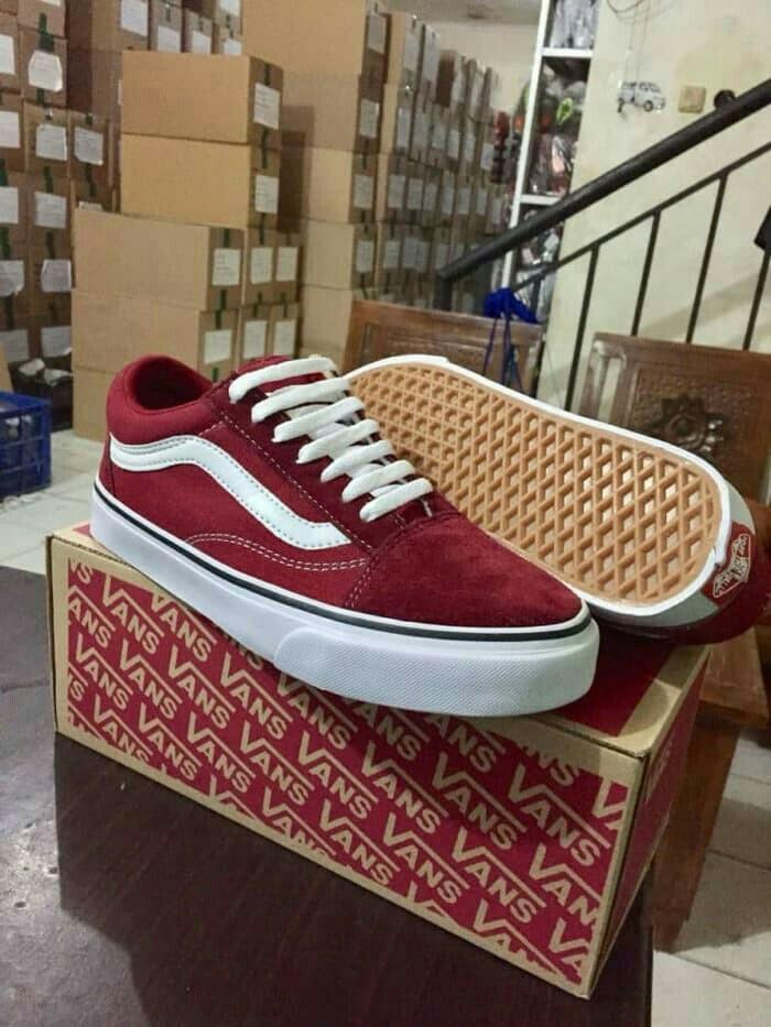 Vans old skool merah maroon original outlet
