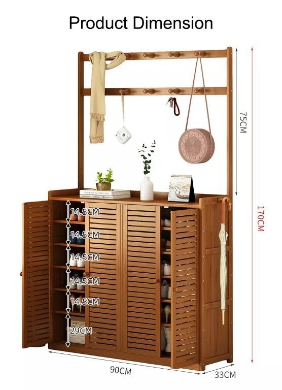 Shoe Cabinet Organizer Organiser Rack Storage Hanger for Bags Hats Cap ...