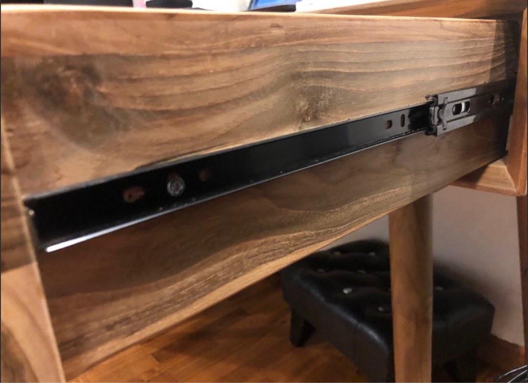 Solid Wood Study Desk (Category: Tables & Sets) located in Singapore. Submitted by vtxyvtxy (Listing ID 1180247136, Image 2). Description: Custom made solid teak wood study table / study desk - 100% Solid teak wood - Dimensions: L100cm x W60cm x H76cm - Water base coating - Buyer to arrange delivery Tags: wfh, work from home, study desk, study table, desk, wooden table, teak wood, solid wood table, solid wood desk, teak.