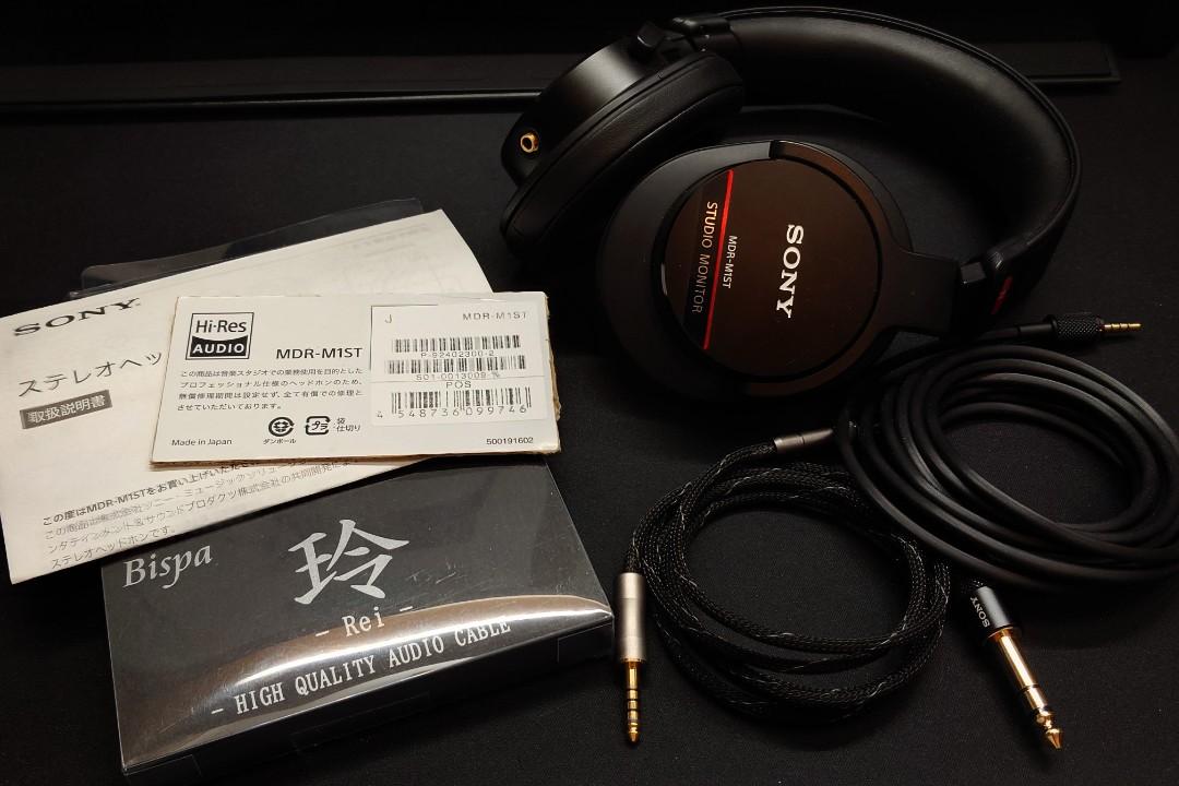 Sony MDR-M1ST 監聽耳機連Bispa玲M1ST專用4.4升級線, 音響器材, 頭戴式 