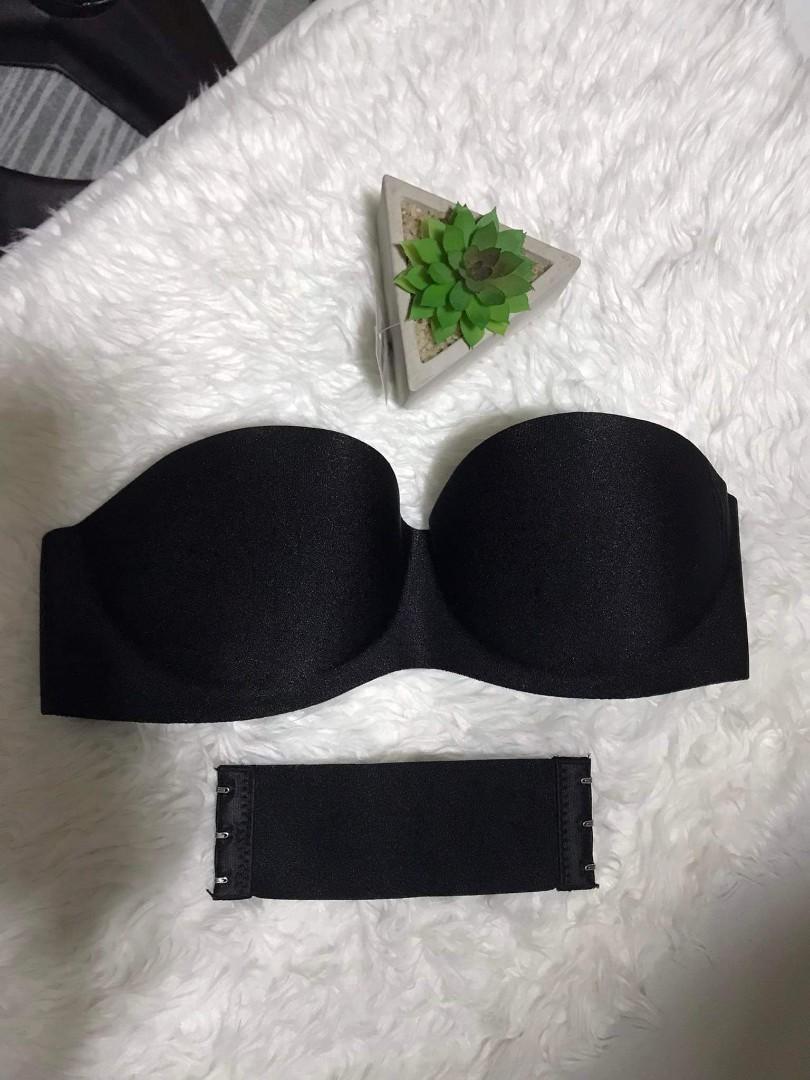 Strapless push up/seamless black 34/75, Women's Fashion