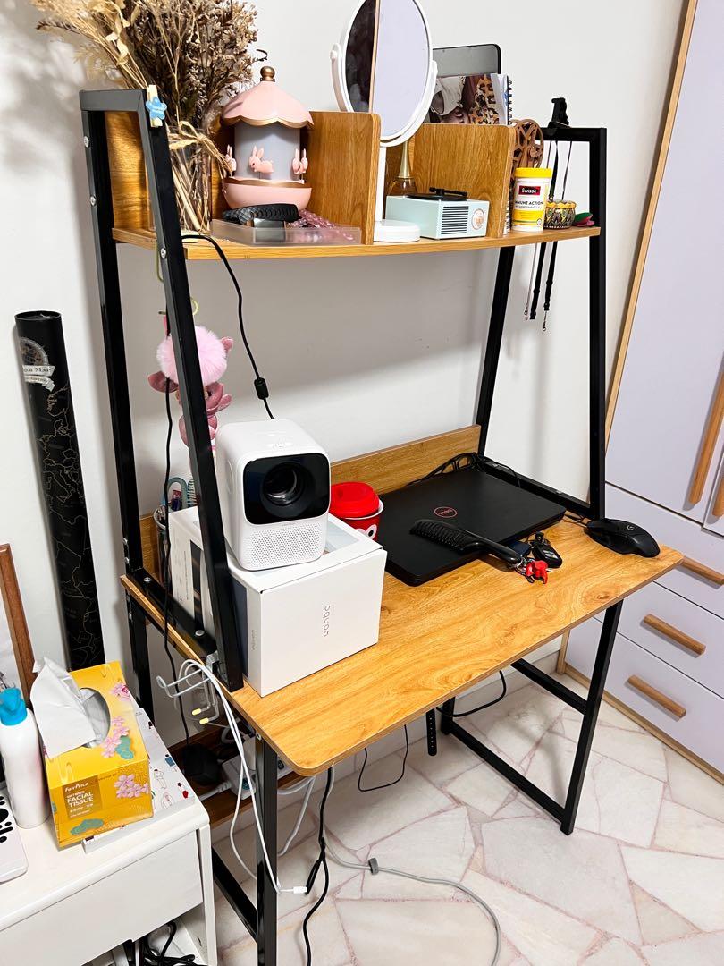 Study table with racks, Furniture & Home Living, Furniture, Tables ...