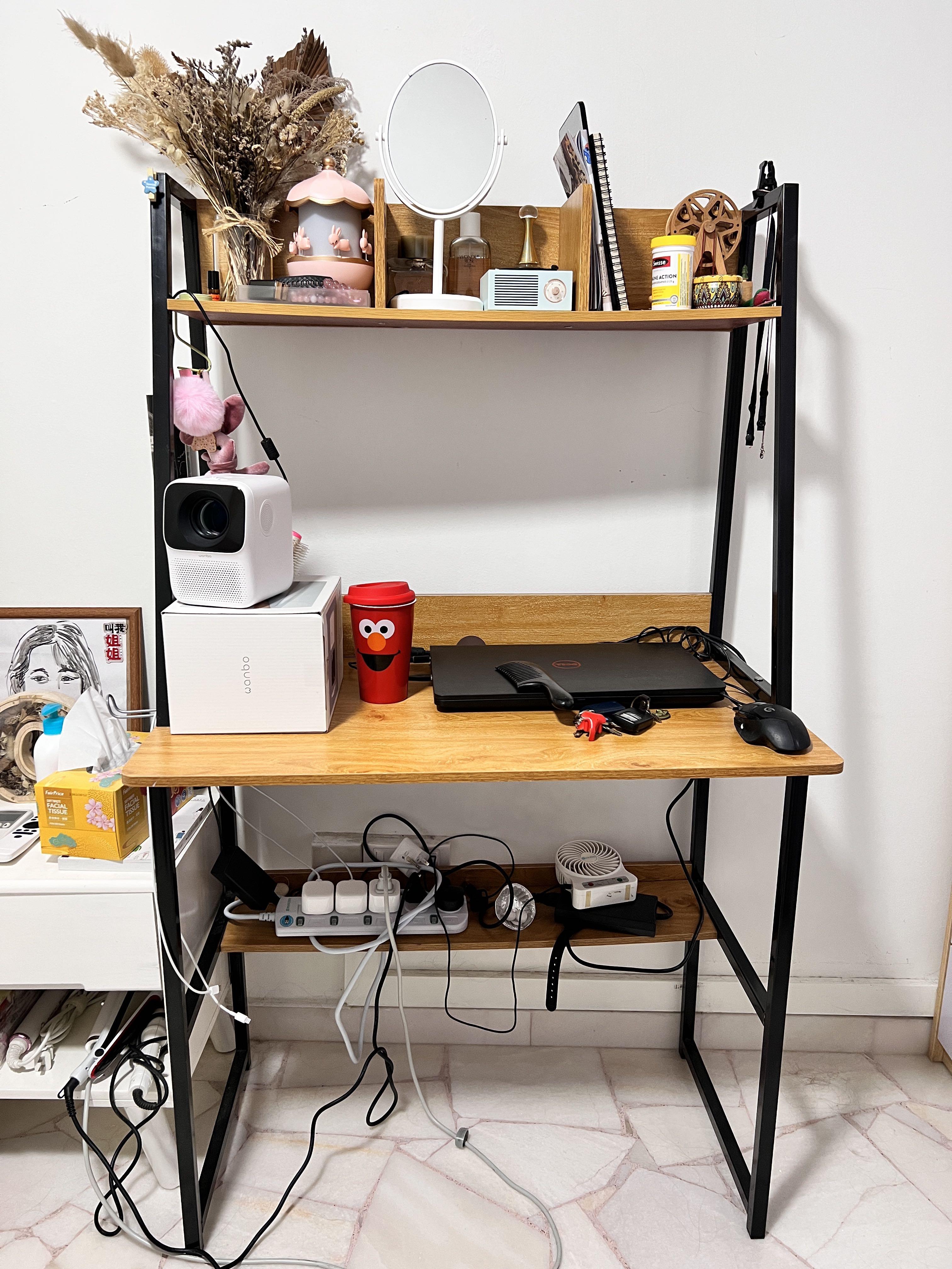 Study table with racks, Furniture & Home Living, Furniture, Tables ...