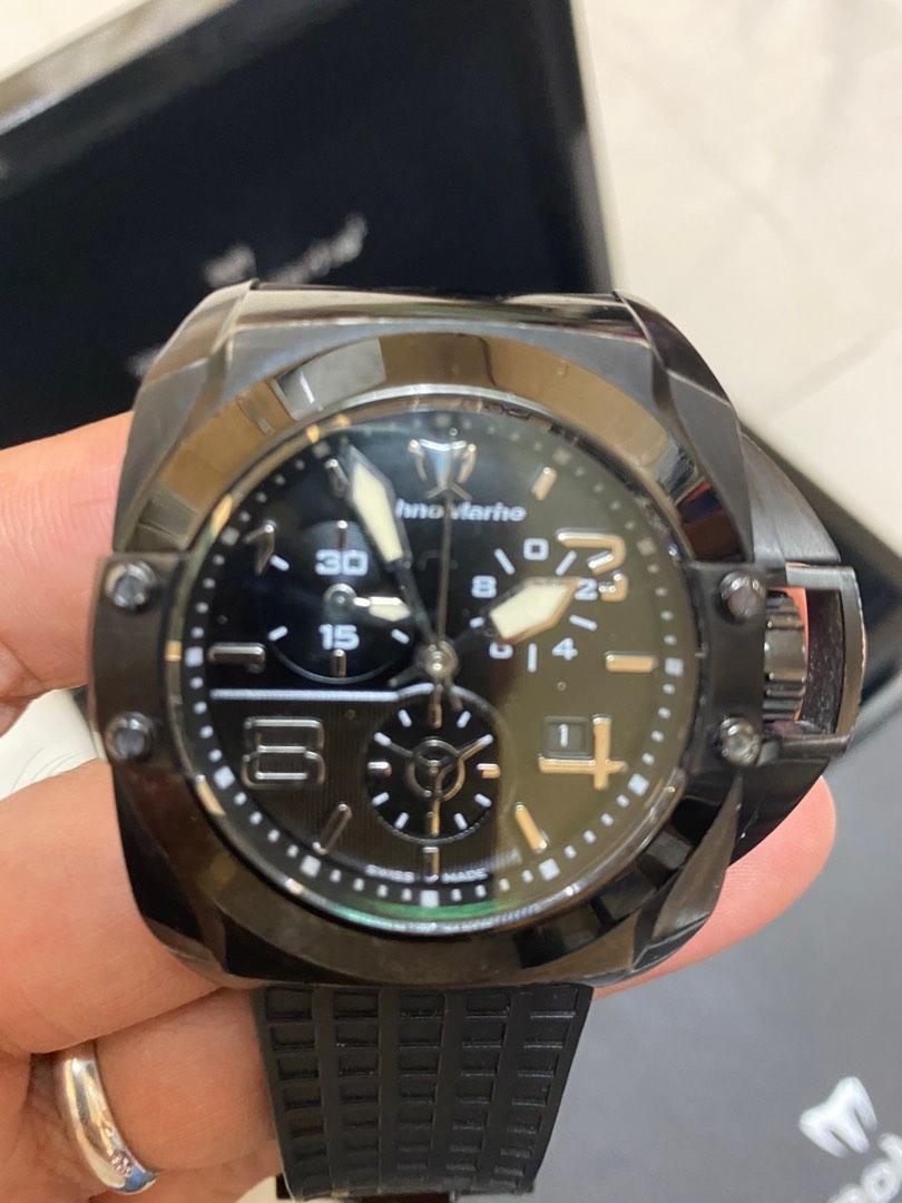 TechnoMarine Black Watch Swiss Made, Men's Fashion, Watches ...