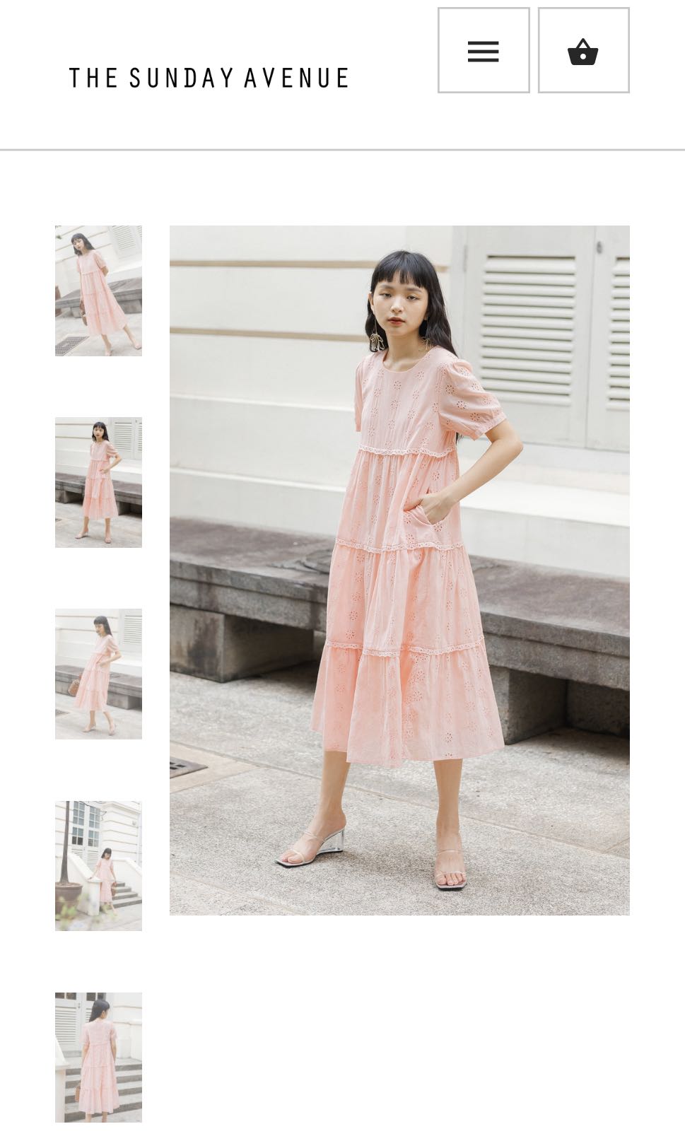 fashion sunday best alexis dress The Sunday Avenue] Alexis Eyelet Tiered Dress in White, Women's