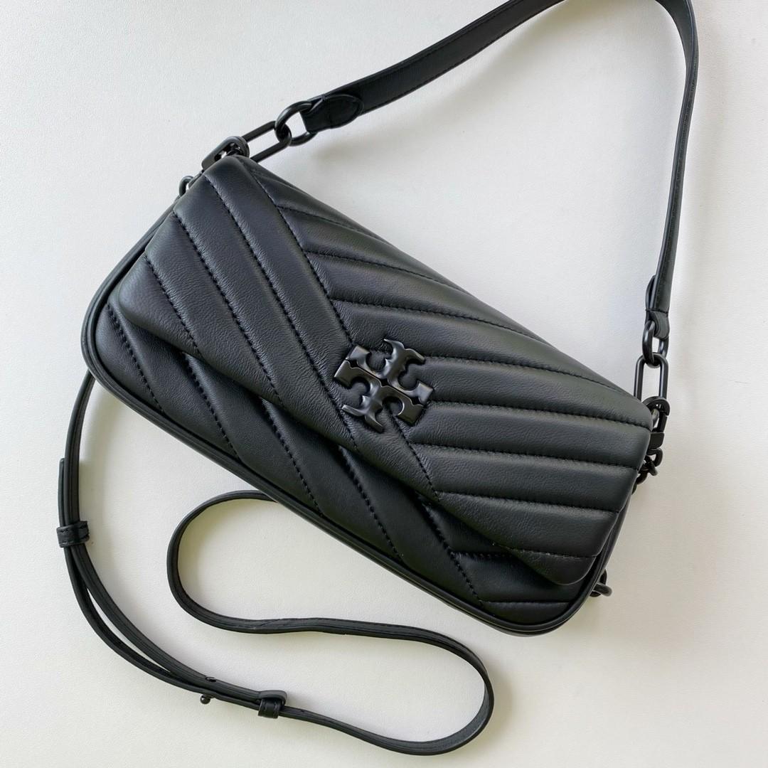 Small  Tory Burch Kira Chevron Convertible Shoulder Bag Black, Women's  Fashion, Bags & Wallets, Shoulder Bags on Carousell