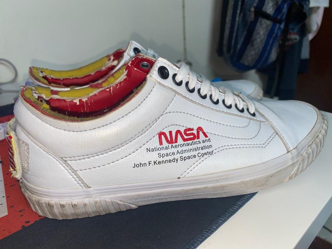 White low top nasa vans cheap