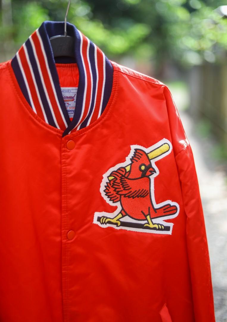 Vintage St. Louis Cardinals 80’s Rain Coat Jacket Colonial Bread  promotional Red