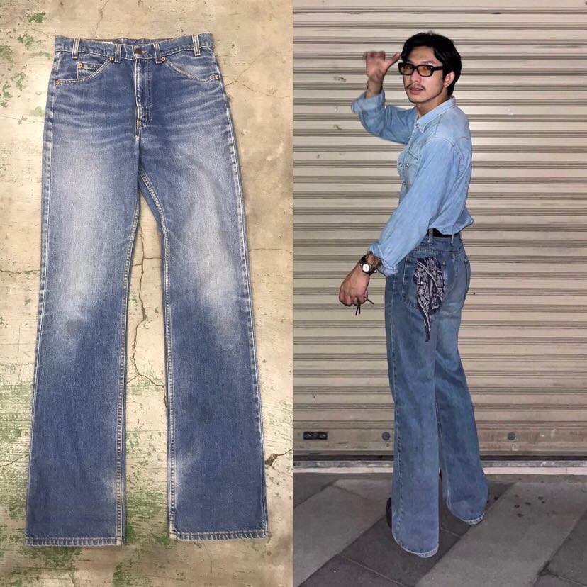 Levi bell bottom jeans sales