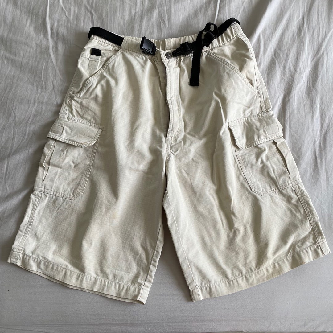 White utility shorts hotsell