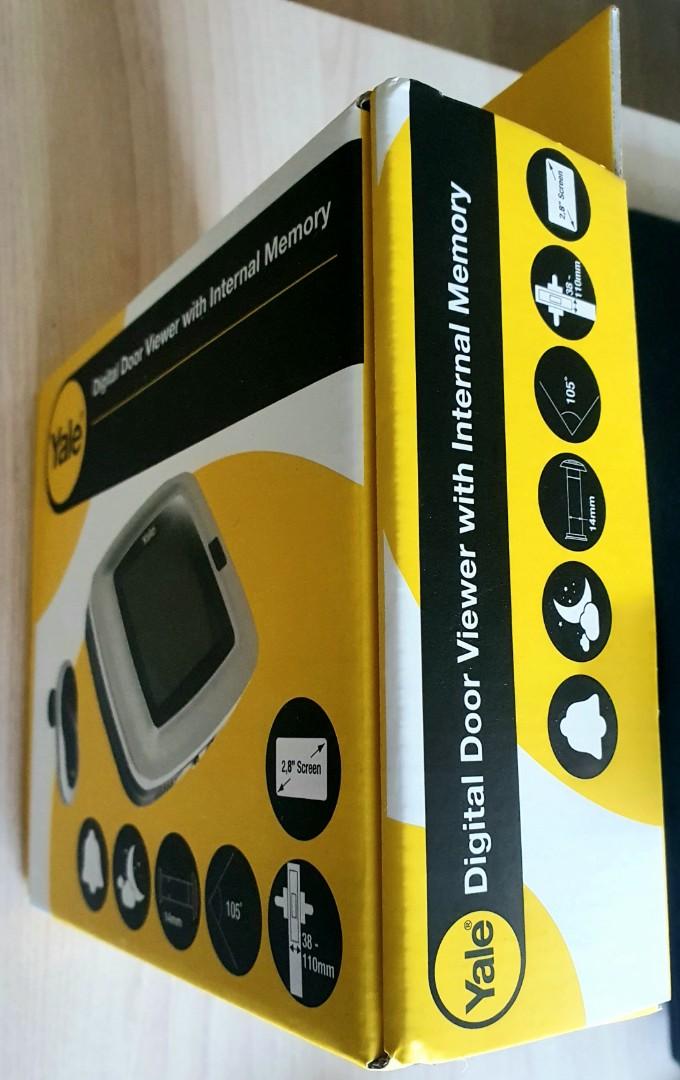 Yale DDV1 Digital Door Viewer, Furniture & Home Living, Security & Locks, Peephole Viewers