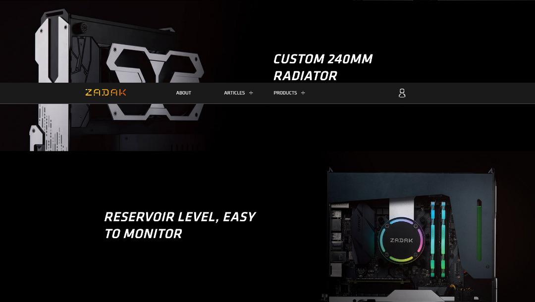 ZADAK MOAB II EVO CASE CUSTOM MOD WATER COOLED PC DESKTOP RGB CASING SILVER BLACK (Z16.1HS001