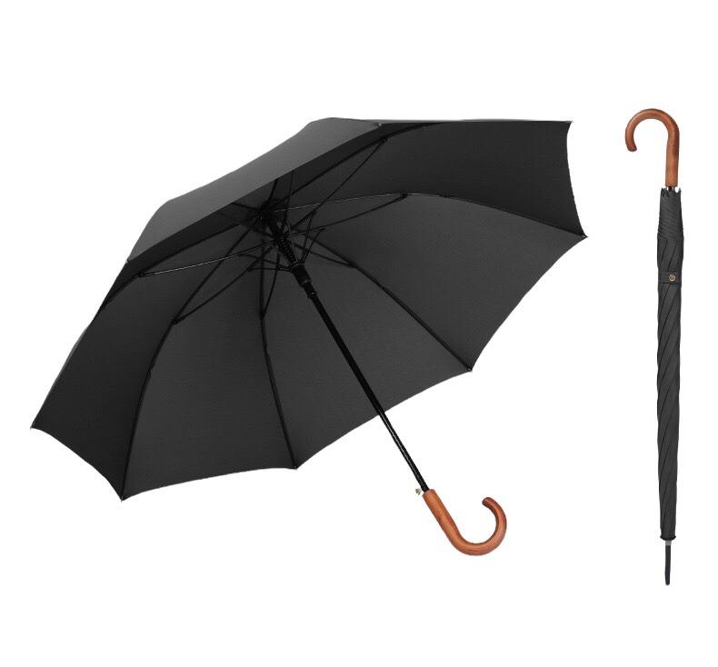 122cm大木柄長傘（5級防雨）彎木柄長傘雨傘紳士長傘型格商務自動長柄遮 