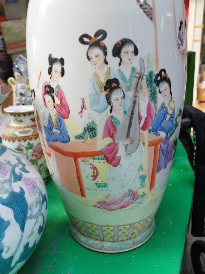 567年代中國景德鎮大清乾隆年製底款特大62cm粉彩繪仕女花瓶, 興趣及 
