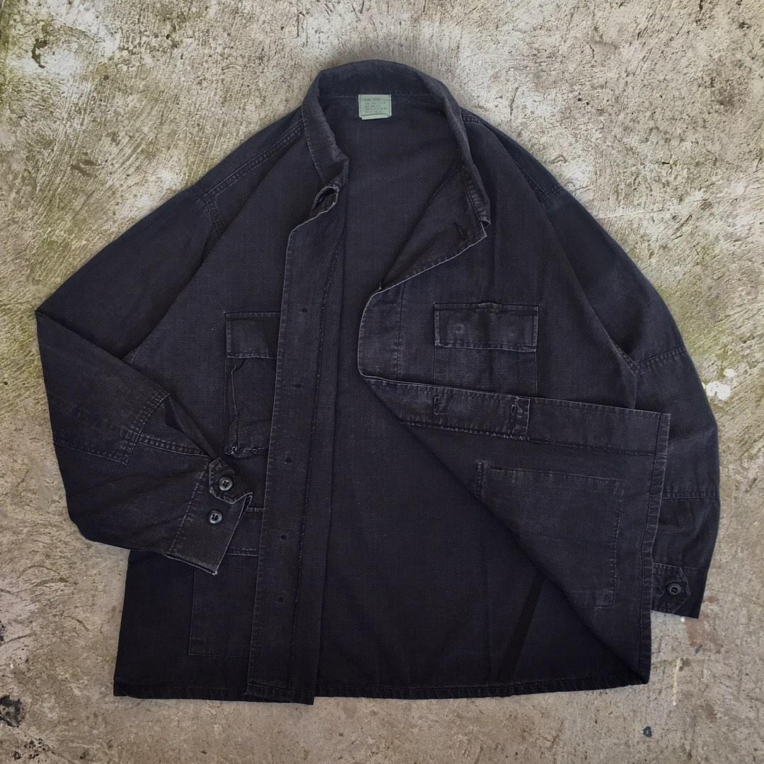 Civilian Ripstop BDU Military Jacket, Men's Size L cotton black type Vintage Second Hand
