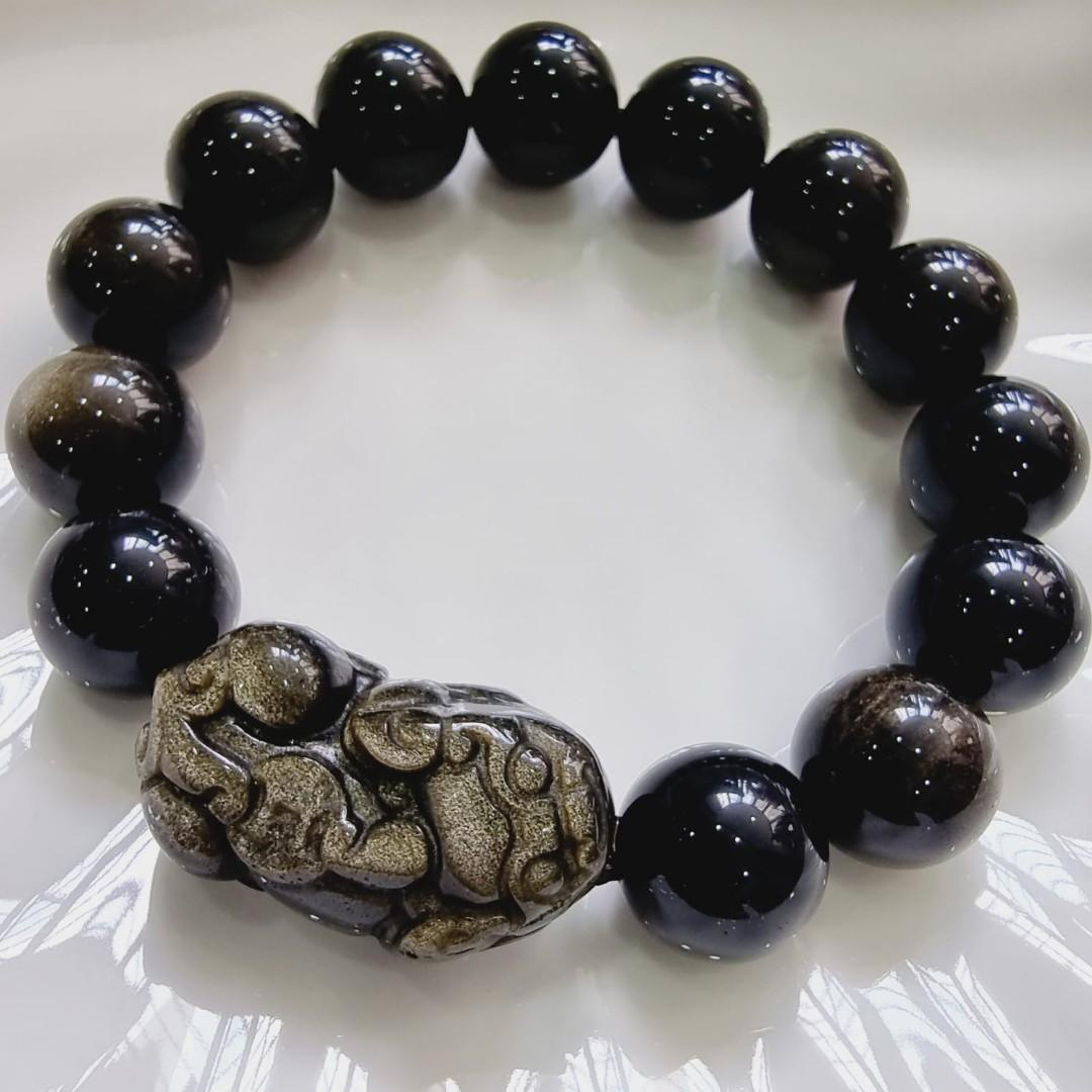 Pixiu obsidian shop bracelet