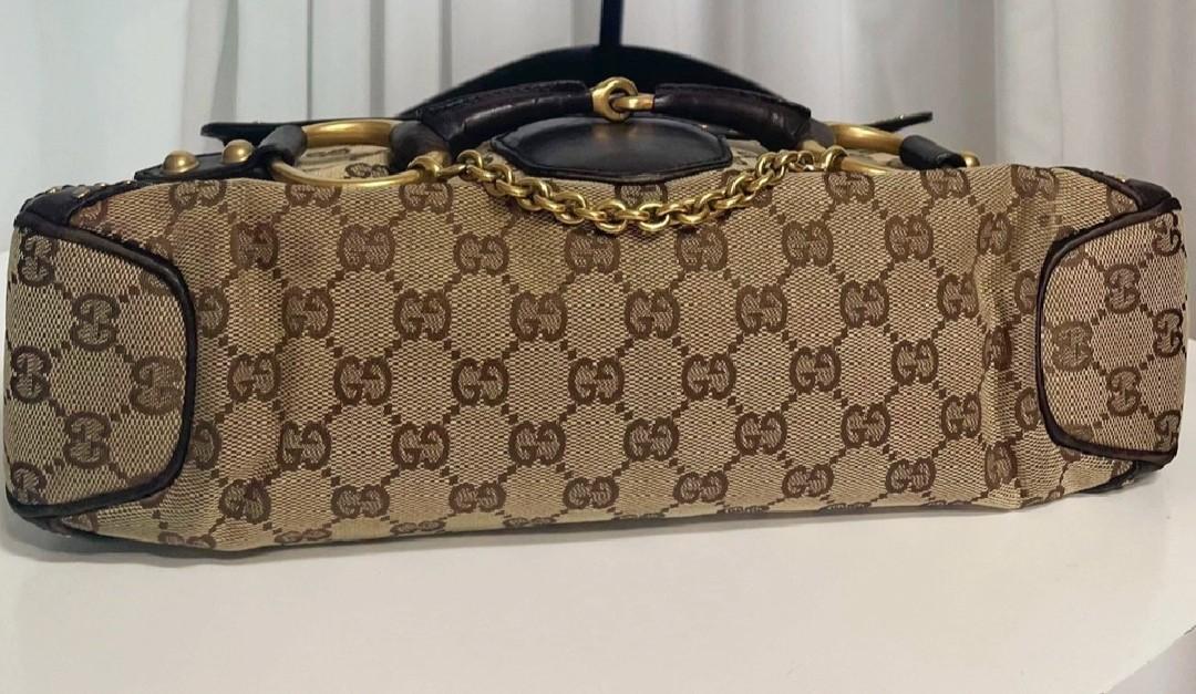 Gucci Brown Multi Canvas & Leather 8-23 Handbags