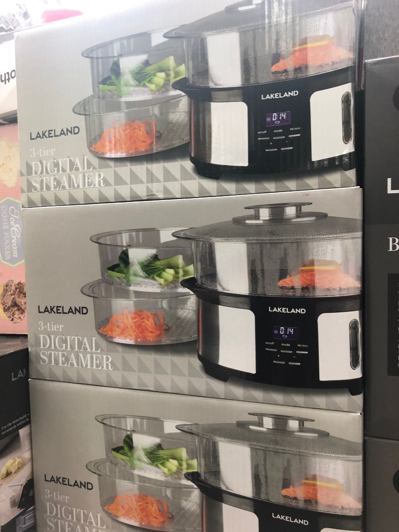 英國名牌 Lakeland 3tier Digital Steamer 3層電動蒸爐, 家庭電器, 廚房電器, 麵包機 Carousell