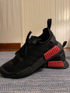 Black and 2025 red nmd r1
