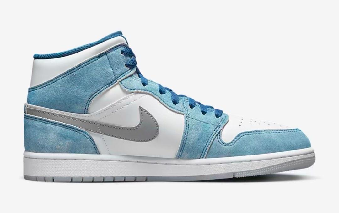 Air jordan 1 mid top white hyper royal red