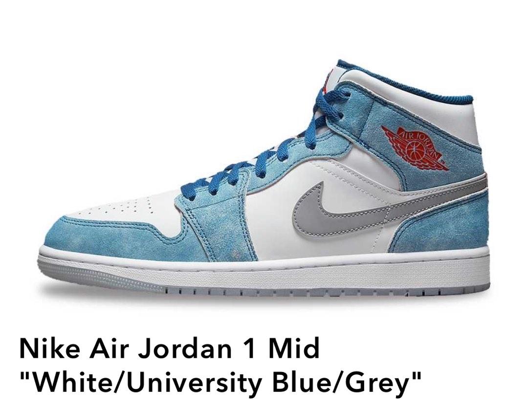 Air jordan 1 mid online white hyper royal red