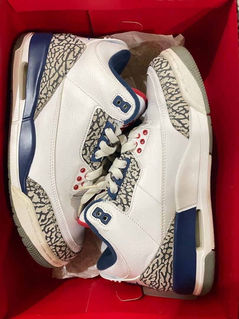 Air Jordan 3 Retro OG True Blue Men s Fashion Footwear Sneakers