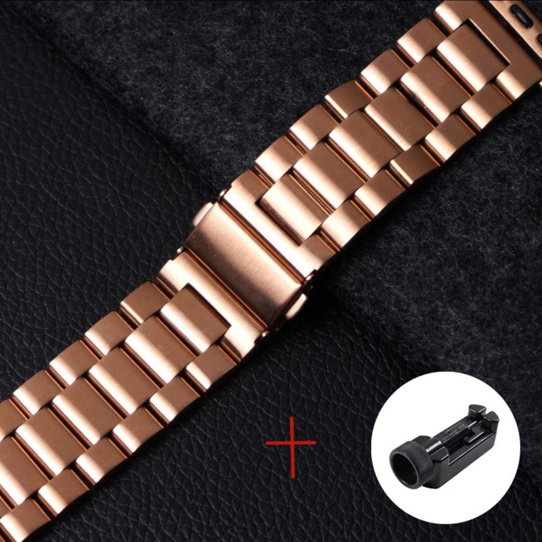 Apple Watch Stainless Steel Belt Metal Chain Compatible for Apple Watch Series 7 6 5 4 3 2 SE iwatch strap for 38mm 40mm 41mm