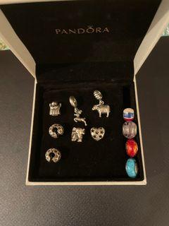 Assorted pandora charms
