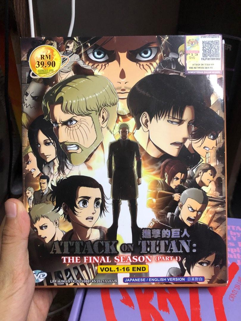 DVD Anime Attack On Titan The Final Season 4 Part 1 (1-16 End