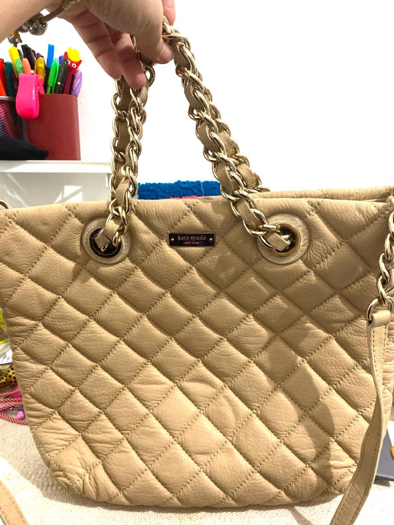 Authentic Kate Spade Leather Quilting 2way Shoulder Bag