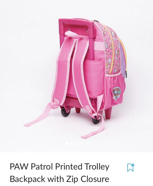 Skye Paw Patrol Wheeled Deluxe Trolley Backpack Cabin Luggage Girl