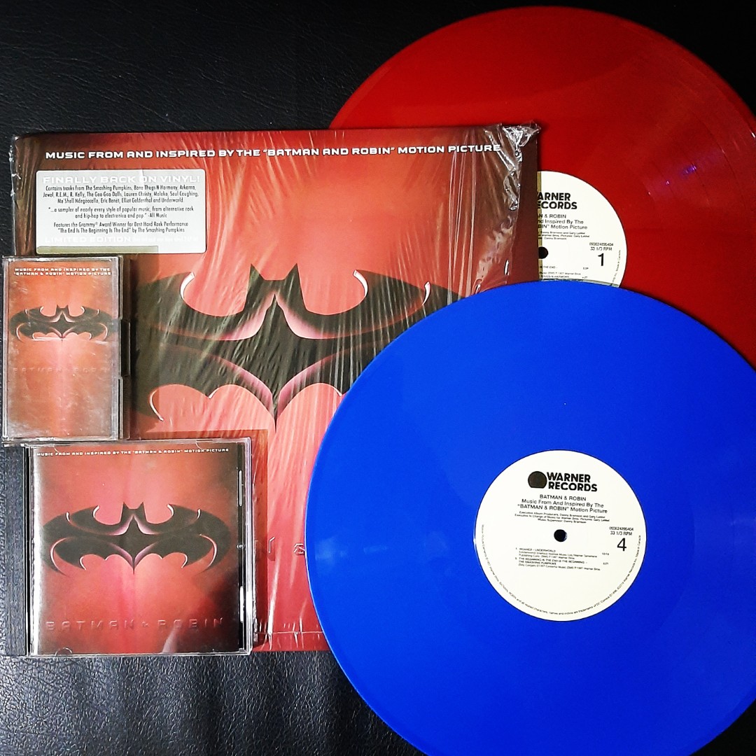 Batman & Robin Soundtrack collection (plaka, cd, tape), Hobbies & Toys,  Music & Media, Vinyls on Carousell