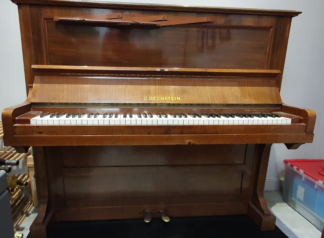Beautiful and Unique Antique C Bechstein Upright Piano, Hobbies & Toys ...