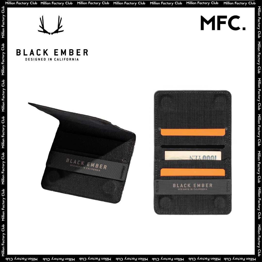 BLACK EMBER Kompak Mag-Fold Card Holder Wallet
