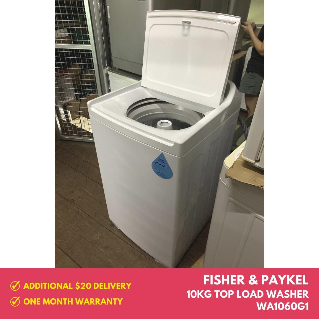 BUY NOW! FISHER & PAYKEL 10kg Top Load Washer_WA1060G1, TV & Home