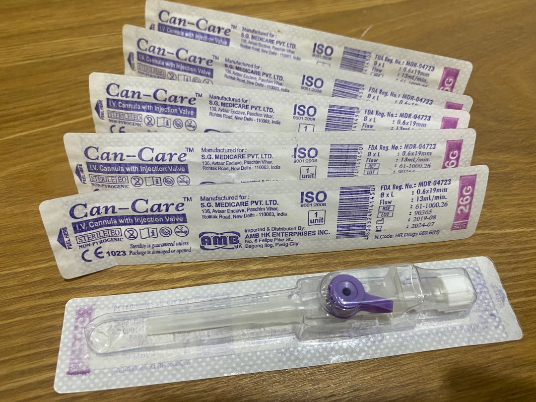CanCare I.V. Cannula with in injection Valve 26G, Health & Nutrition