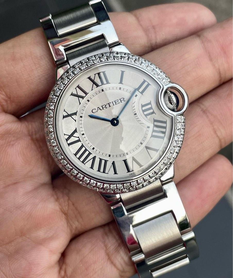 Cartier ballon bleu diamond Fesyen Wanita Jam Tangan di Carousell