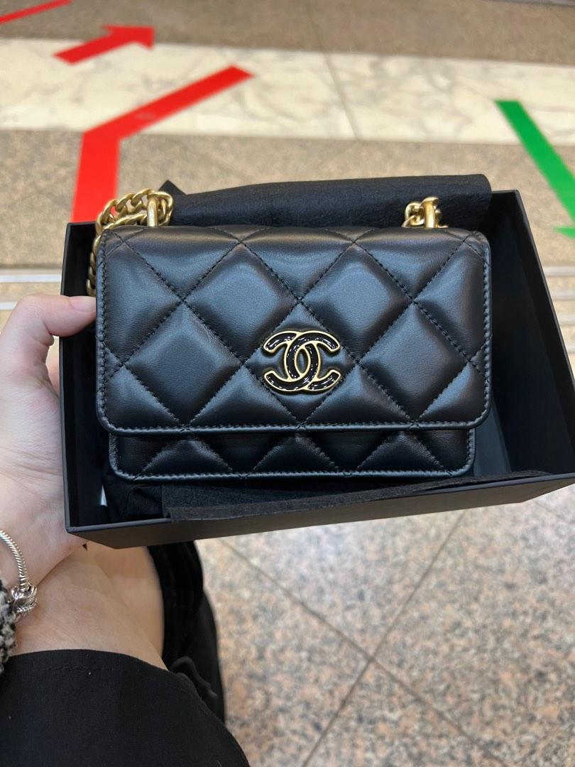 Chanel pending clutch on chain, Women's Fashion, Bags & Wallets