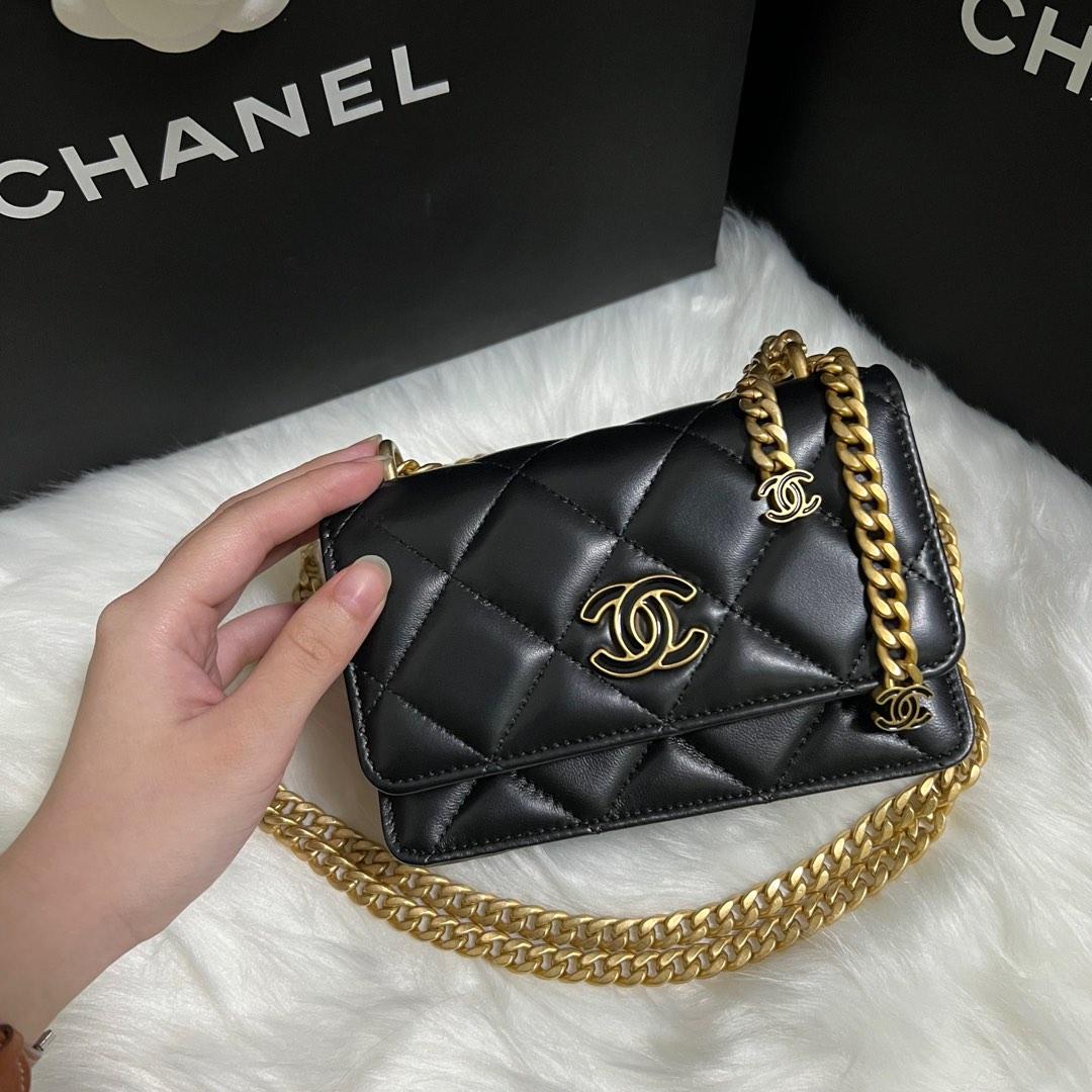 Chanel pending clutch on chain, Women's Fashion, Bags & Wallets